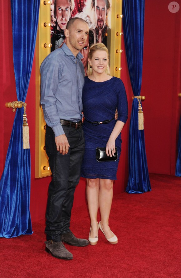 Melissa Joan Hart and Mark Wilkerson - Premiere du film "The Incredible Burt Wonderstone" a Los Angeles. Le 11 mars 2013