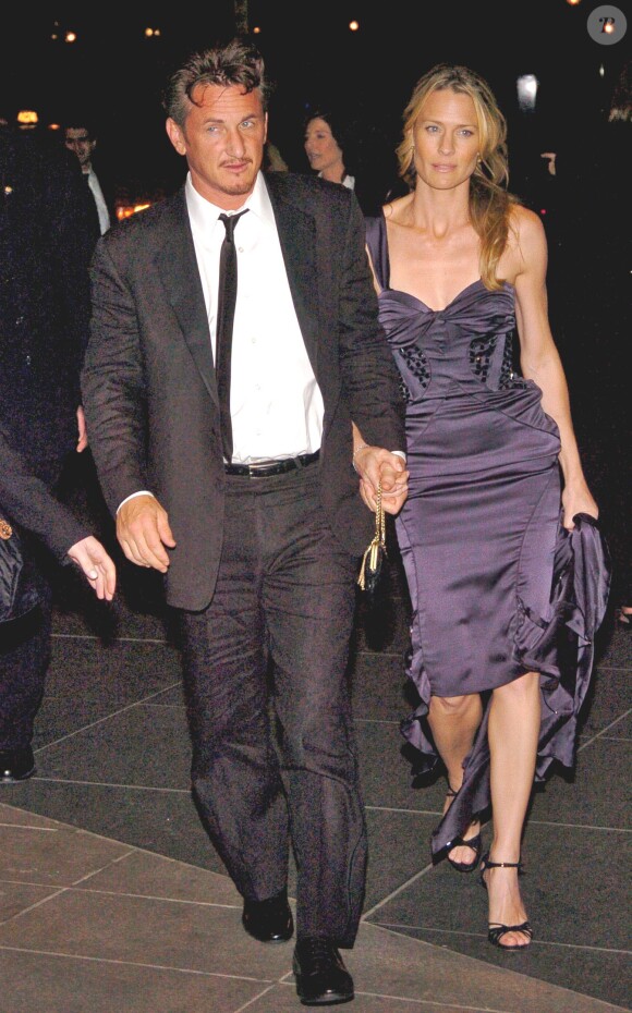 Sean Penn et Robin Wright à New York, le 19 avril 2005.