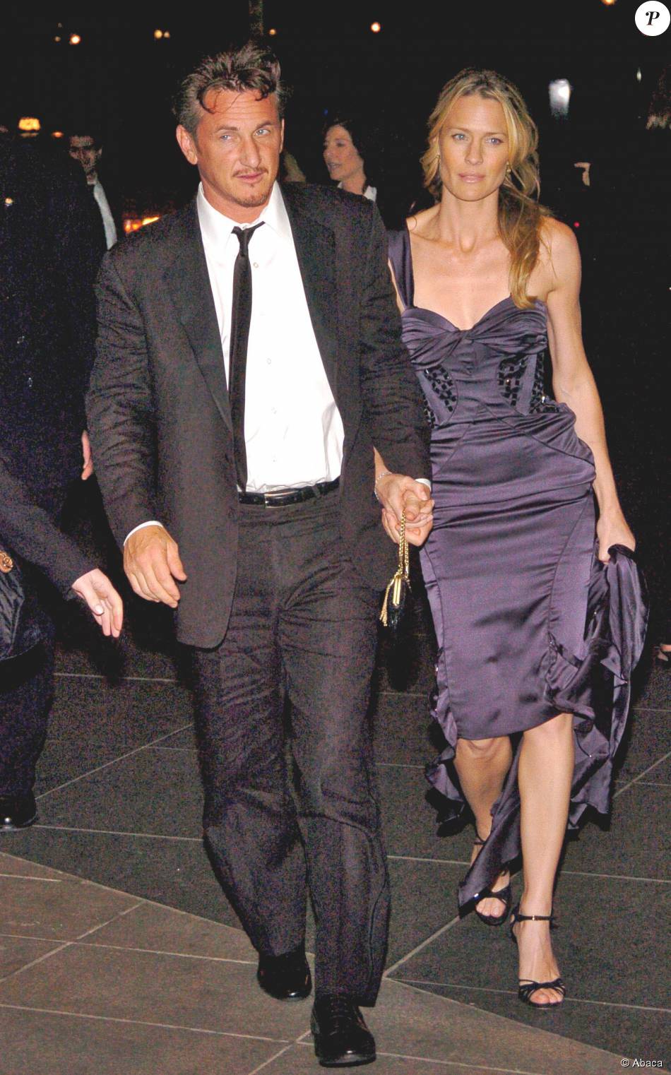 Sean Penn et Robin Wright à New York, le 19 avril 2005. Purepeople