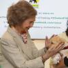 La reine Sofia d'Espagne au 25e anniversaire de la branche chiens guides d'aveugle de la Fondation ONCE le 24 septembre 2015 à Madrid.
