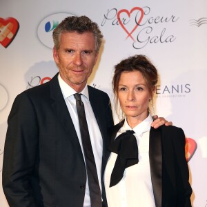 Denis Brogniart et son épouse Hortense - Personnalités au gala "Par Coeur" pour les 10 ans de l'association "Cekedubonheur" au pavillon d'Armenonville à Paris. Le 24 septembre 2015.