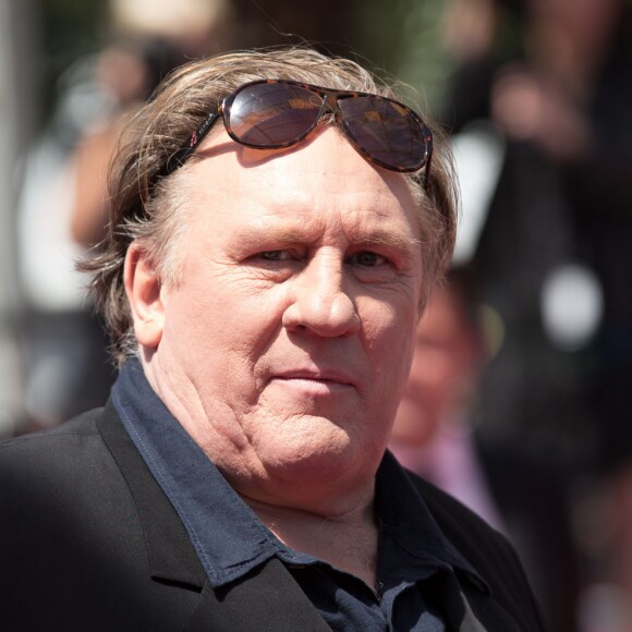 Gérard Depardieu - Montée des marches du film "Valley of Love" lors du 68e Festival International du Film de Cannes, le 22 mai 2015.