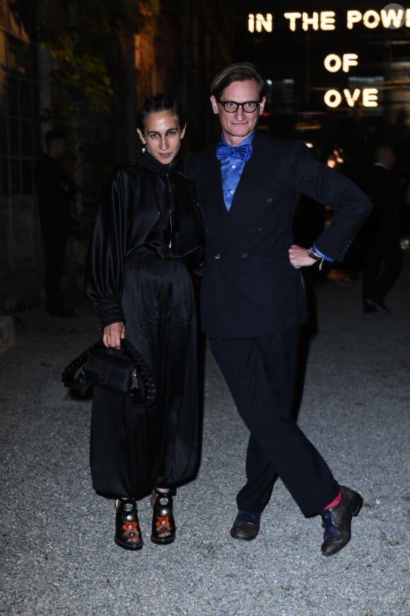 Delfina Fendi et Hamish Bowles à la soirée "Givenchy" lors de la fashion week de Milan. Le 25 septembre 2015