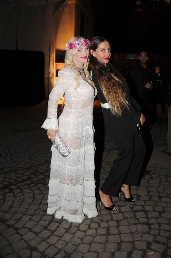 Ilona Staller et Benedetta Crocco Mazzini à la soirée "Givenchy" lors de la fashion week de Milan. Le 25 septembre 2015