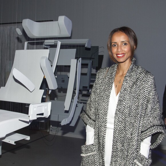 Exclusif - Sonia Rolland - Présentation au Palais de Tokyo le 24 septembre 2015 de l'exposition "Avant-Première Classe" qui lève le voile sur le futur siège TGV première classe et présente les coulisses de sa conception.