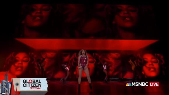 Beyoncé fait le show au Global Citizen Festival à New York le 26 septembre 2015.