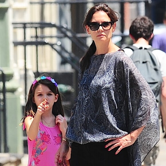 Katie Holmes et Suri à Soho, New York, le 12 juillet 2014.