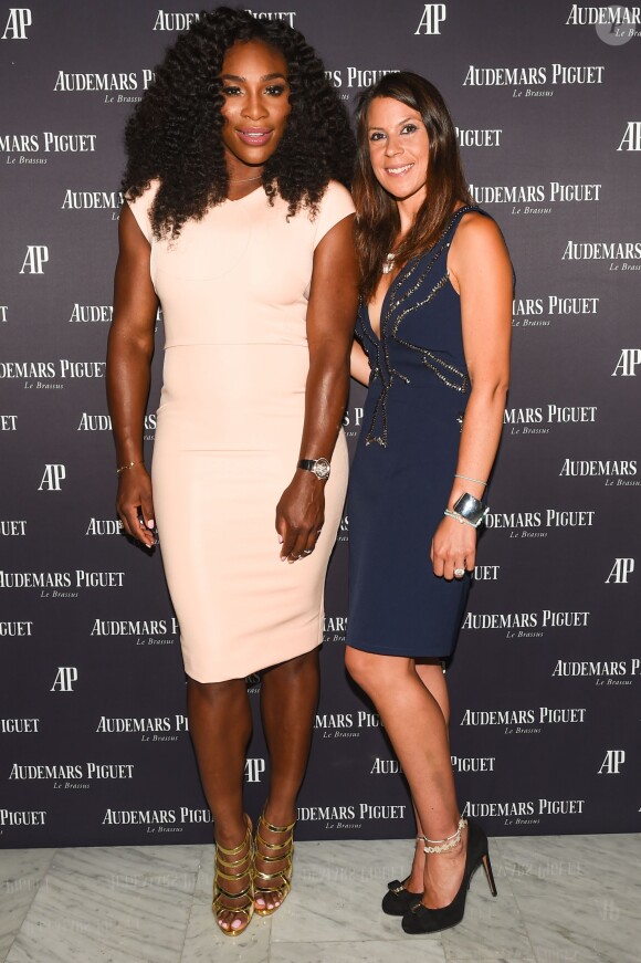 Serena Williams et Marion Bartoli lors de la soriée Audemars Piguet à la High Line Room, au Standard de New York le 27 août 2015