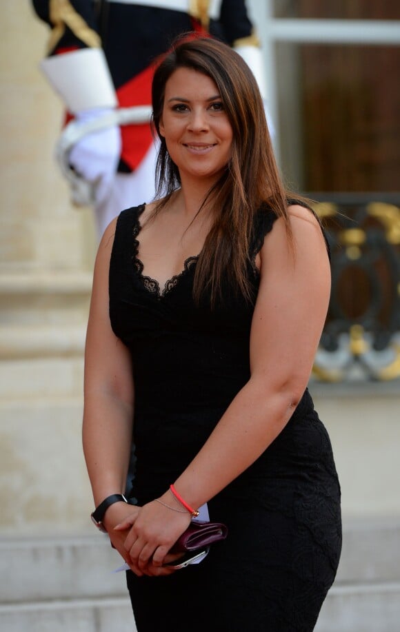 Marion Bartoli lors d'un dîner en l'honneur de la reine Elizabeth II au Palais de l'Elysée, le 6 juin 2014
