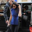Kendall Jenner, sa mère Kris Jenner et son compagnon Corey Gamble arrivent au 44, rue François 1er, adresse du siège de Balmain. Paris, le 30 septembre 2015.
