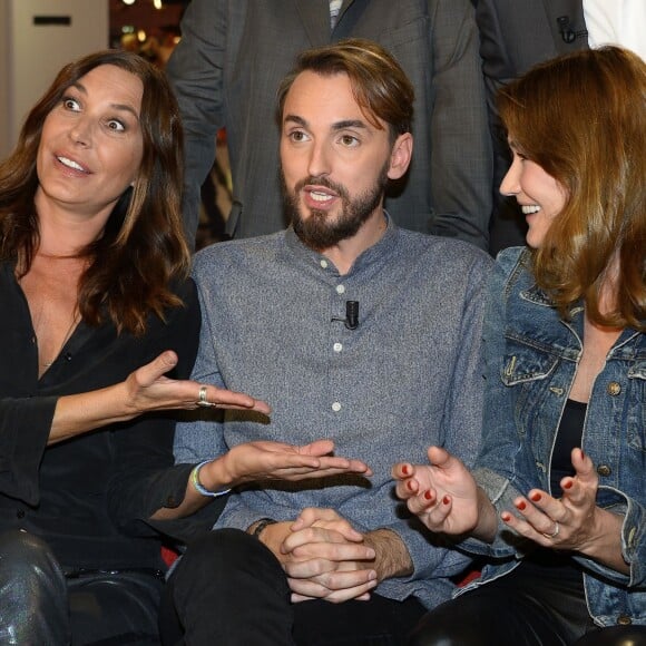 Zazie, Christophe Willem et Carla Bruni-Sarkozy - Enregistrement de l'émission "Vivement Dimanche" consacrée à Chrsitophe Willem, à Paris le 29 Septembre 2015. Diffusion le 4 octobre 2015.