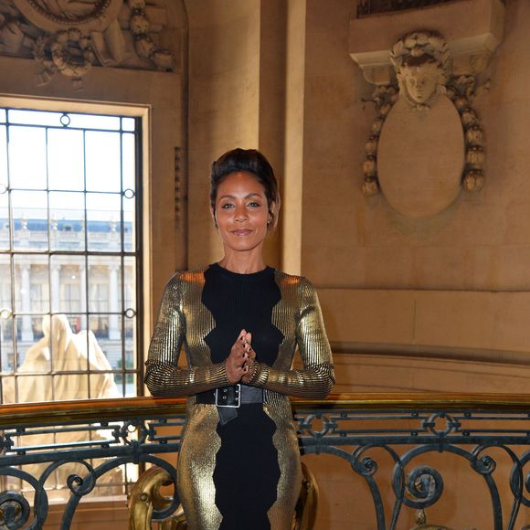Jada Pinkett Smith assiste au défilé Guy Laroche (collection printemps-été 2016) au Grand Palais. Paris, le 30 septembre 2015.