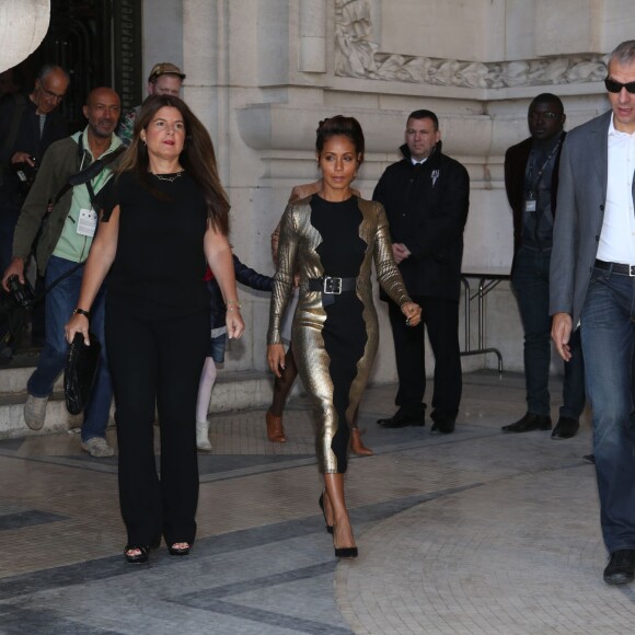 Jada Pinkett Smith au Grand Palais lors du défilé Guy Laroche (collection printemps-été 2016). Paris, le 30 septembre 2015.