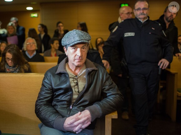 François Cluzet au tribunal de Lyon, le 16 décembre 2014, pour un procès. Michel Neyret poursuit l'acteur François Cluzet en diffamation pour ses déclaration au journal Le Progrès de Lyon