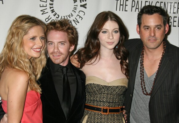 Sarah Michelle Gellar, Seth Green, Michelle Trachtenberg et Nicholas Brendon - Réunion Buffy Contre les Vampires lors du 25e festival de télévision à Los Angeles, le 20 mars 2008