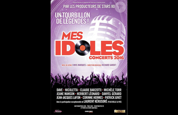 Michèle Torr participe à la nouvelle tournée Mes Idoles qui se produira dans toutes la France dans le courant de l'année 2016.