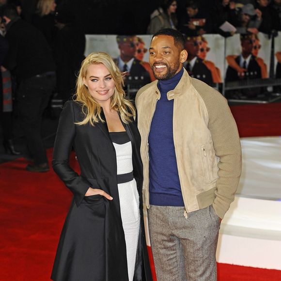 Margot Robbie et Will Smith à l'avant-première du film "Focus" (Diversion) à Londres, le 11 février 2015.