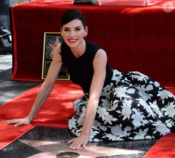 Julianna Margulies reçoit son étoile sur le Walk of Fame à Hollywood, le 1er mai 2015