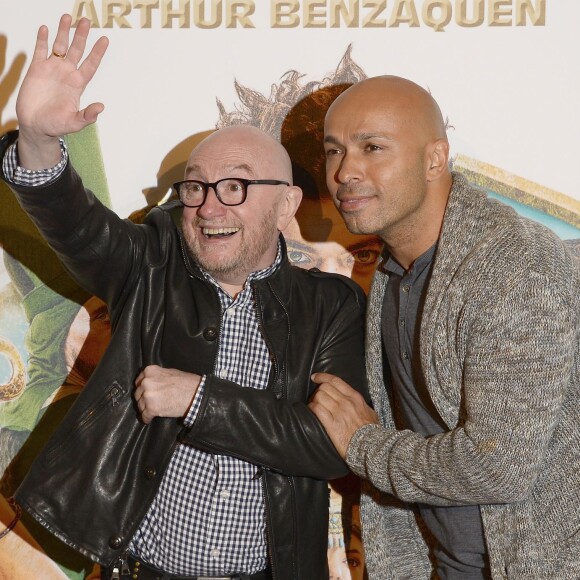 Michel Blanc et Éric Judor - Avant-première du film "Les Nouvelles Aventures d'Aladin" au Grand Rex à Paris, le 6 octobre 2015.