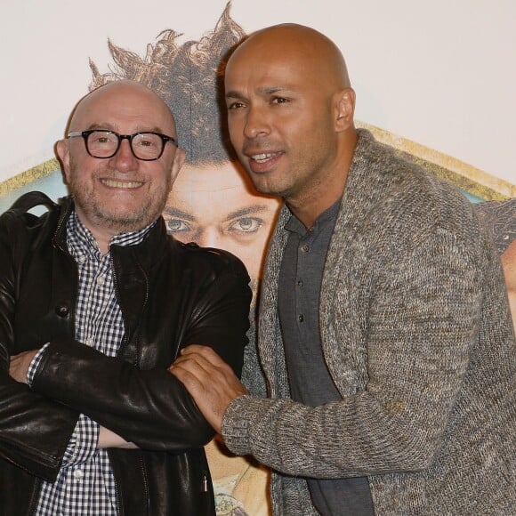 Michel Blanc et Éric Judor - Avant-première du film "Les Nouvelles Aventures d'Aladin" au Grand Rex à Paris, le 6 octobre 2015.