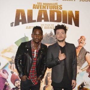 Kev Adams et Black M (Black Mesrimes ou Alpha Diallo) - Avant-première du film "Les Nouvelles Aventures d'Aladin" au Grand Rex à Paris, le 6 octobre 2015.