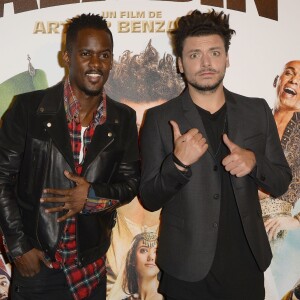 Kev Adams et Black M - Avant-première du film "Les Nouvelles Aventures d'Aladin" au Grand Rex à Paris, le 6 octobre 2015.