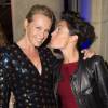 Estelle Lefébure et Alessandra Sublet assistent à la soirée des 30 ans de l'édition américaine du magazine Elle et des 70 ans d'Elle France à l'Ambassade des États-Unis. Paris, le 6 octobre 2015.