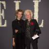 Ellen von Unwerth et sa fille assistent à la soirée des 30 ans de l'édition américaine du magazine Elle et des 70 ans d'Elle France à l'Ambassade des États-Unis. Paris, le 6 octobre 2015.