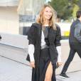 Alexandra Golovanoff arrive à la Fondation Louis Vuitton pour assister au défilé Louis Vuitton (collection printemps-été 2016) Paris, le 7 octobre 2015.