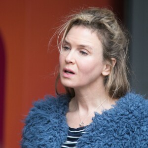 Renée Zellweger sur le tournage de Bridget Jones's Baby (Bridget Jones 3), à Woolwich, Londres, le 7 octobre 2015.