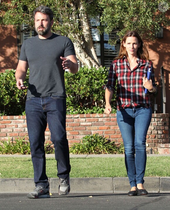 Ben Affleck et Jennifer Garner sortent ensemble d'un centre médical à Santa Monica le 3 septembre 2015
