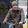 Jeremy Clarkson à vélo dans les rues de Londres, le 23 mars 2015