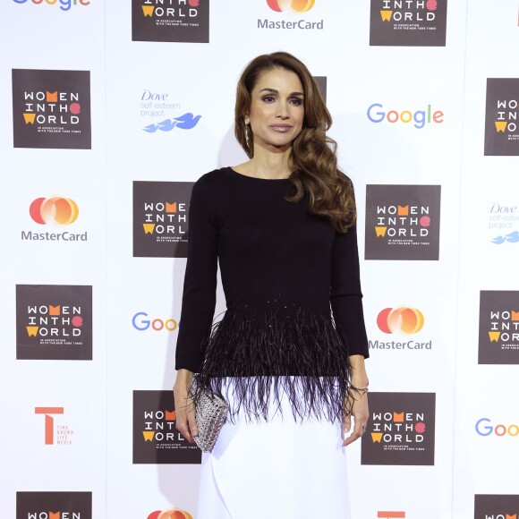 Rania de Jordanie au sommet Women in the World à Londres, le 8 octobre 2015