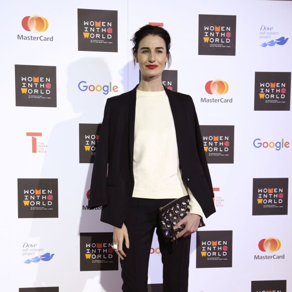 Erin O'Connor au sommet Women in the World à Londres, le 8 octobre 2015