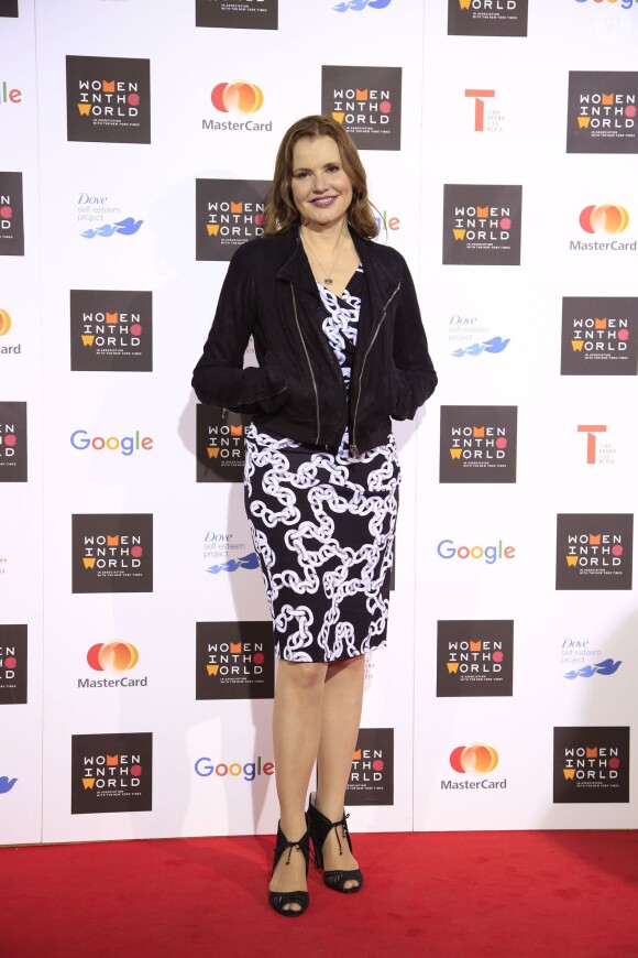 Geena Davis au sommet Women in the World à Londres, le 8 octobre 2015