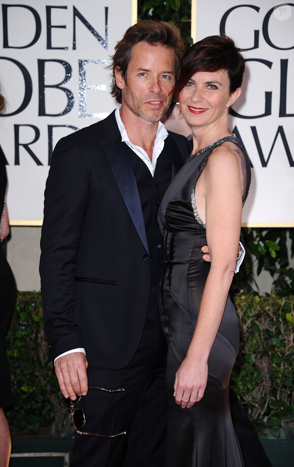 Guy Pearce et Kate Mestitz à la 69e cérémonie des Golden Globe Awards, Los Angeles, le 15 janvier 2012