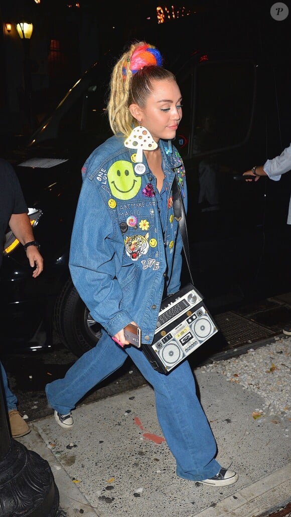 Miley Cyrus se rend au restaurant Lattanzi à New York, le 29 septembre 2015.