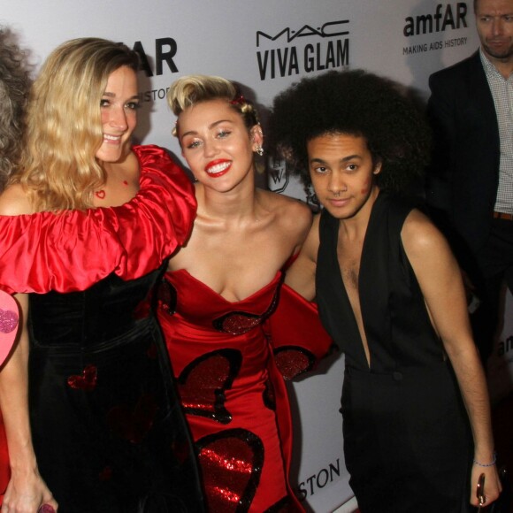 Wayne Coyne, Katy Weaver, Miley Cyrus, Tyler Ford - Gala "AmfAR Inspiration Gala" à New York, le 16 juin 2015.