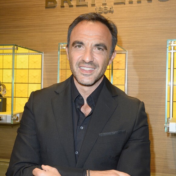 Exclusif - Nikos Aliagas - Cocktail à l'occasion du lancement du modèle Breitling Cockpit B50 à Paris le 9 avril 2015.