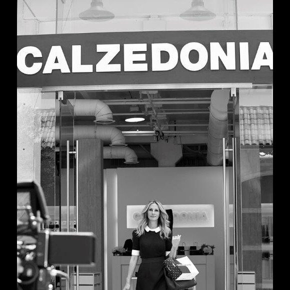 Julia Roberts lors d'un shooting photo pour la marque Calzedonia.