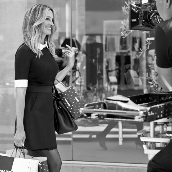 Julia Roberts lors d'un shooting photo pour la marque Calzedonia.