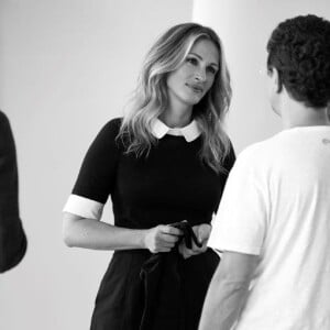 Julia Roberts lors d'un shooting photo pour la marque Calzedonia.