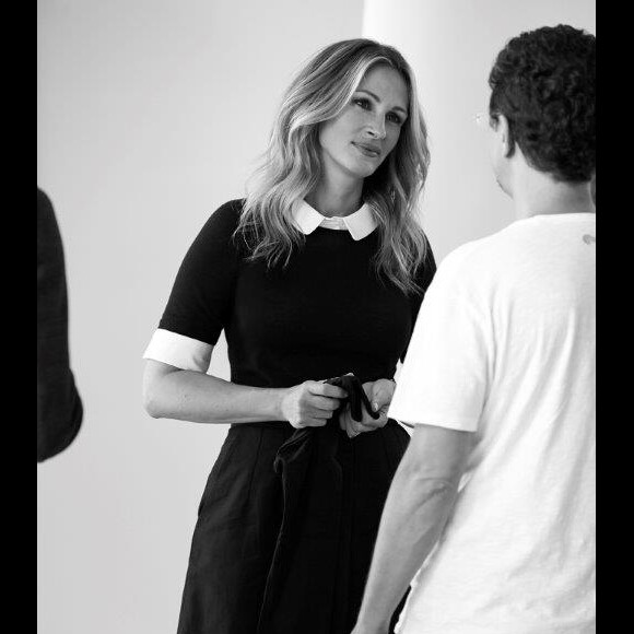Julia Roberts lors d'un shooting photo pour la marque Calzedonia.