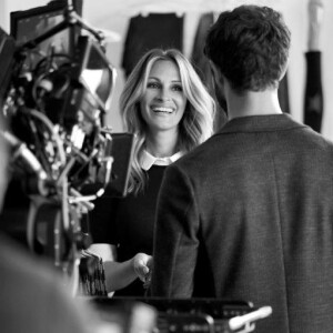 Julia Roberts lors d'un shooting photo pour la marque Calzedonia.