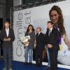 Guy Muffat - Une allée et la piscine olympique au nom de Camile Muffat étaient inaugurés le 16 octobre 2015 à Nice, en même temps qu'une exposition temporaire au Musée du Sport de l'Allianz Riviera devant Guy et Laurence Muffat, leur fille Chloé, Fabrice Pellerin, Eric Ciotti et Christian Estrosi