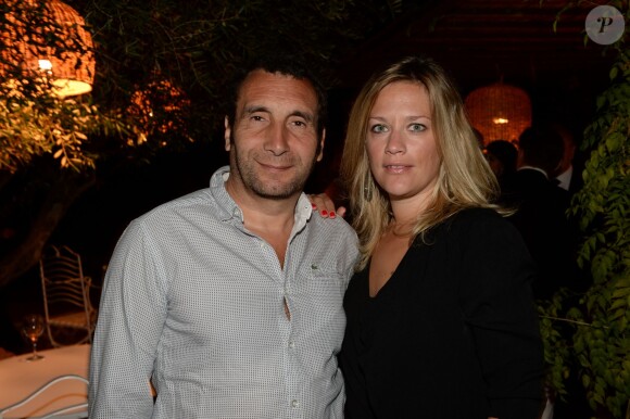 Exclusif - Zinédine Soualem et sa compagne Caroline Faindt participent aux premières vendanges de Marrakech, le 10 octobre 2015.