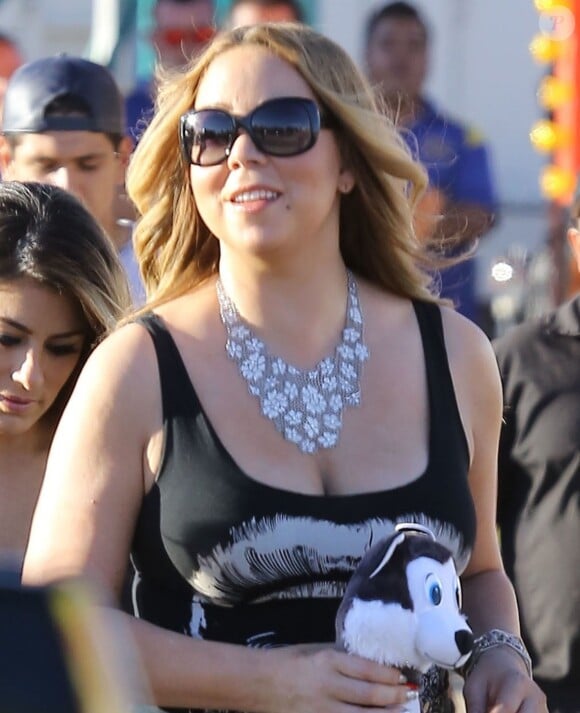 Mariah Carey dans un parc d'attraction à Malibu, le 7 septembre 2015