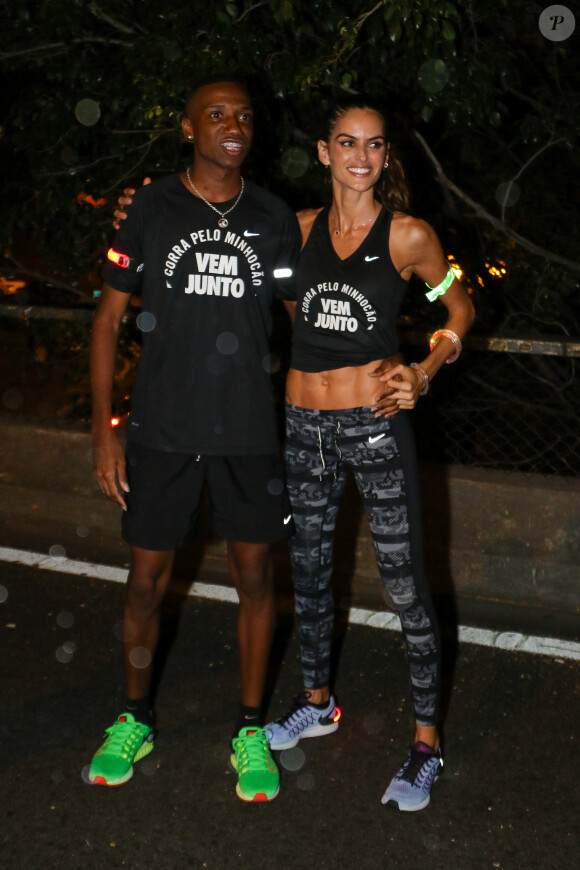 Le top Izabel Goularta participé à un run à Sao Paulo, le 18 octobre 2015
