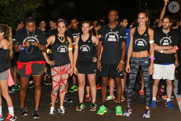 Le top Izabel Goularta participé à un run à Sao Paulo, le 18 octobre 2015