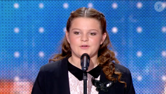 Océane, dans La France a un incroyable talent (saison 10, épisode 1), le mardi 20 octobre 2015 sur M6.